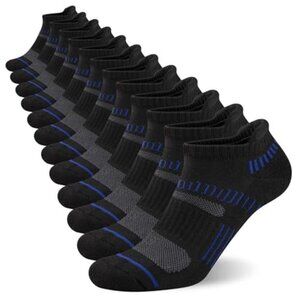 Mens Athletic Ankle Socks Cushioned Low Cut Breathable 6 Pairs Sports Socks